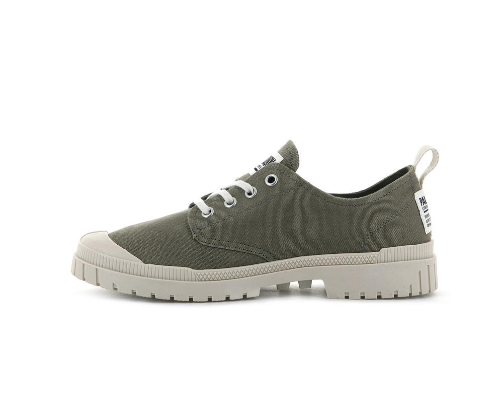 Zapatillas Palladium PAMPA SP20 LOW CANVAS Mujer Verde | Costa Rica-87396